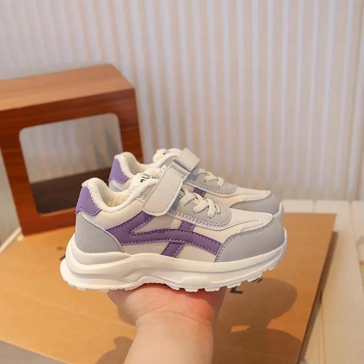 Scarpe da ginnastica per bambini Ragazzo Punta tonda Flessibile per escursioni all'aria aperta Impermeabile Confortevole Alla mo