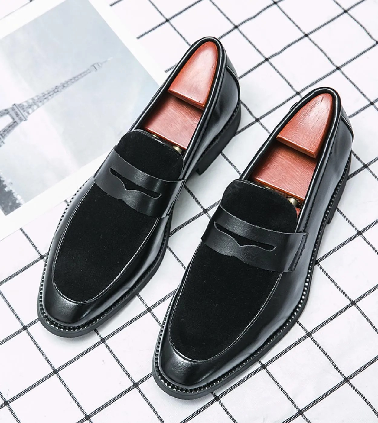 Scarpe da sera classiche da uomo Calzature da ufficio per la moda da sposa Scarpe da uomo comode in pelle scamosciata di moda di