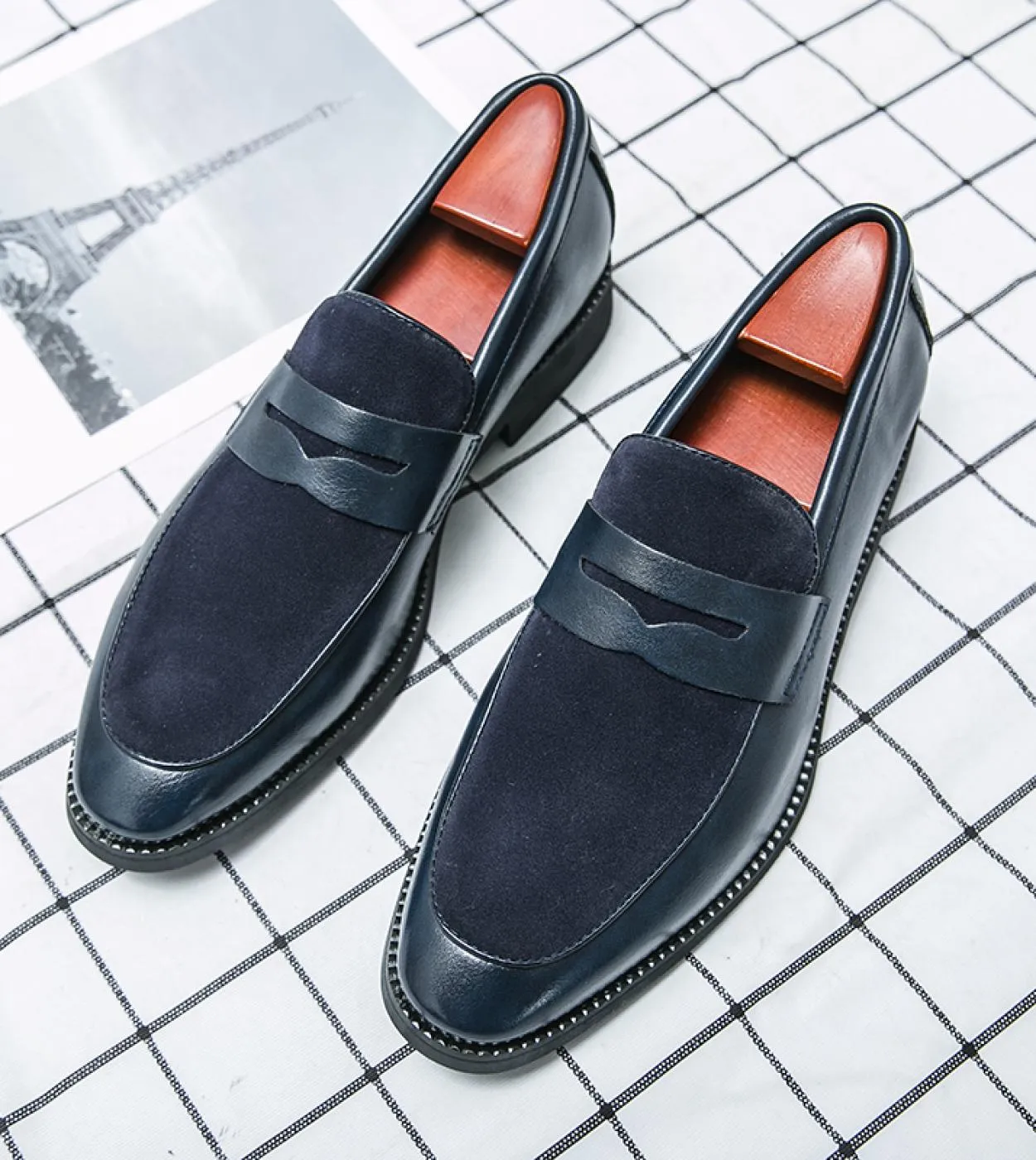 Scarpe da sera classiche da uomo Calzature da ufficio per la moda da sposa Scarpe da uomo comode in pelle scamosciata di moda di