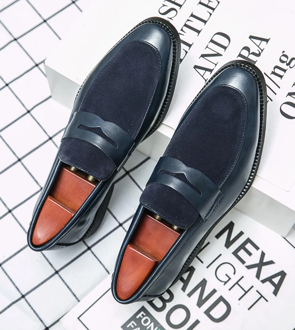 Scarpe da sera classiche da uomo Calzature da ufficio per la moda da sposa Scarpe da uomo comode in pelle scamosciata di moda di