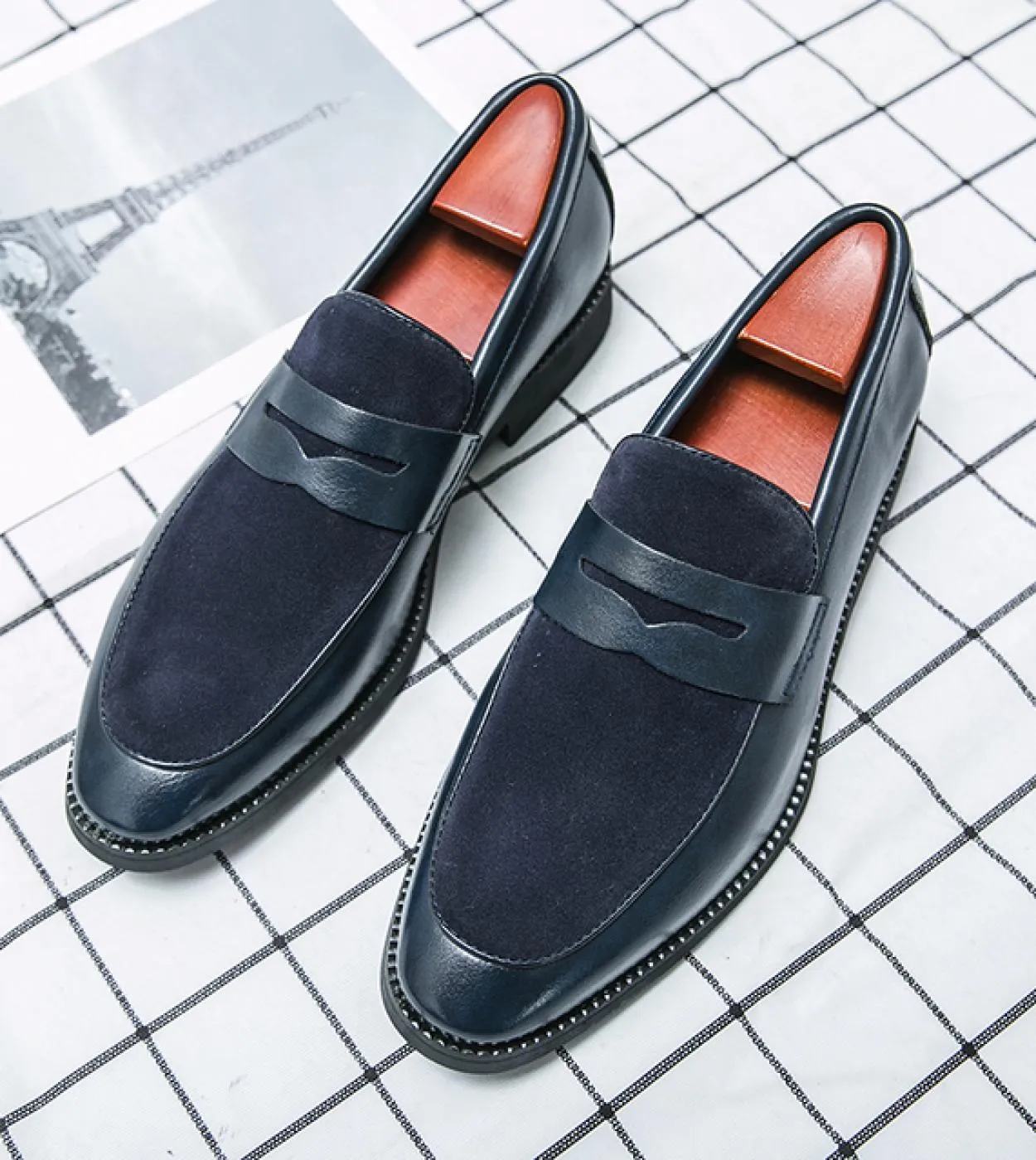 Scarpe da sera classiche da uomo Calzature da ufficio per la moda da sposa Scarpe da uomo comode in pelle scamosciata di moda di