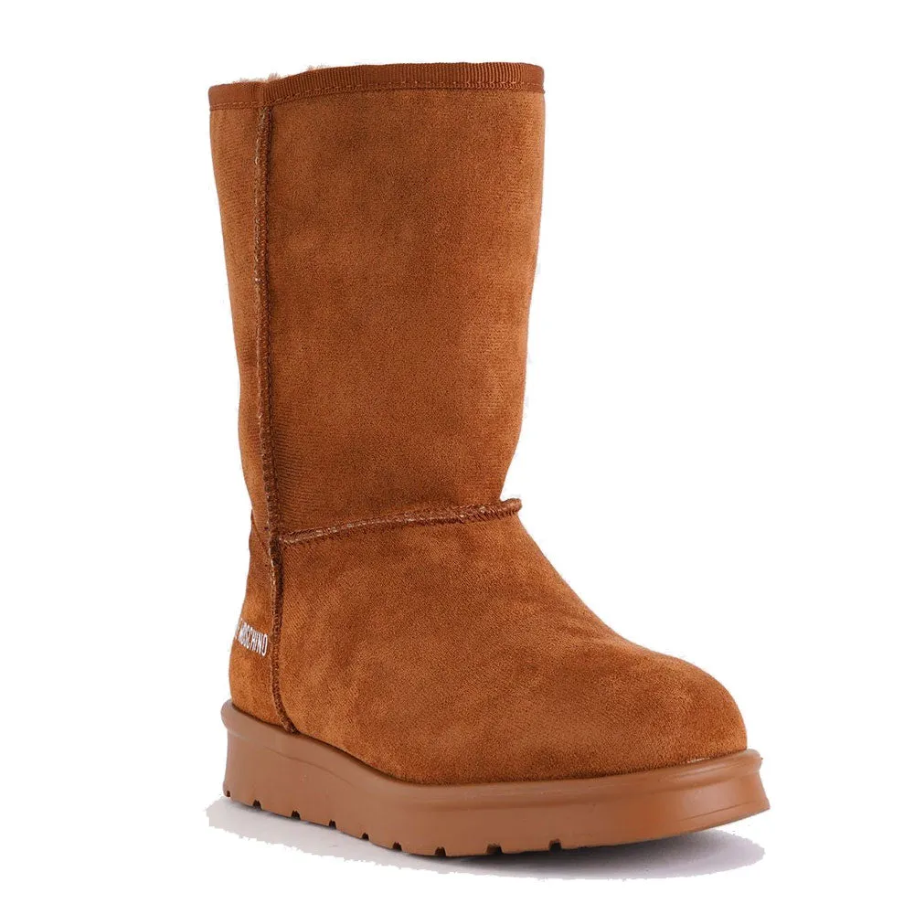 Scarpe Donna LOVE MOSCHINO Stivali Imbottiti in Velour color Cuoio
