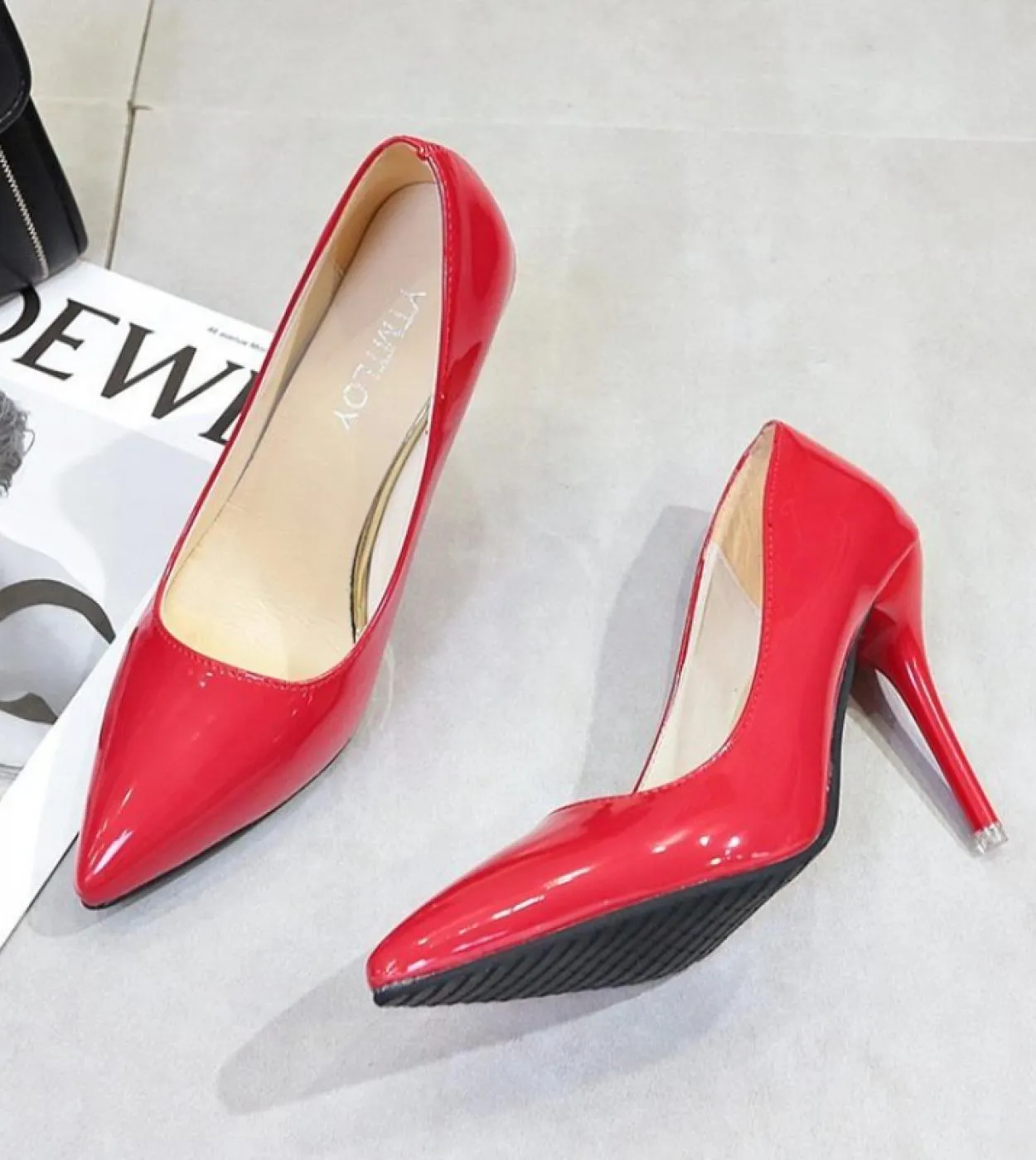 Scarpe Donna Tacchi Alti 2023 Nuovo Discoteca Colore Bocca Poco Profonda Scarpe Da Donna Scarpe