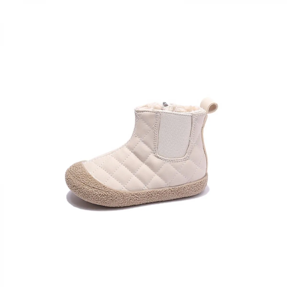 Scarpe invernali alte stile inglese per bambini Stivali eleganti in pelle scozzese per bambini Stivali da neve per ragazzi caldi