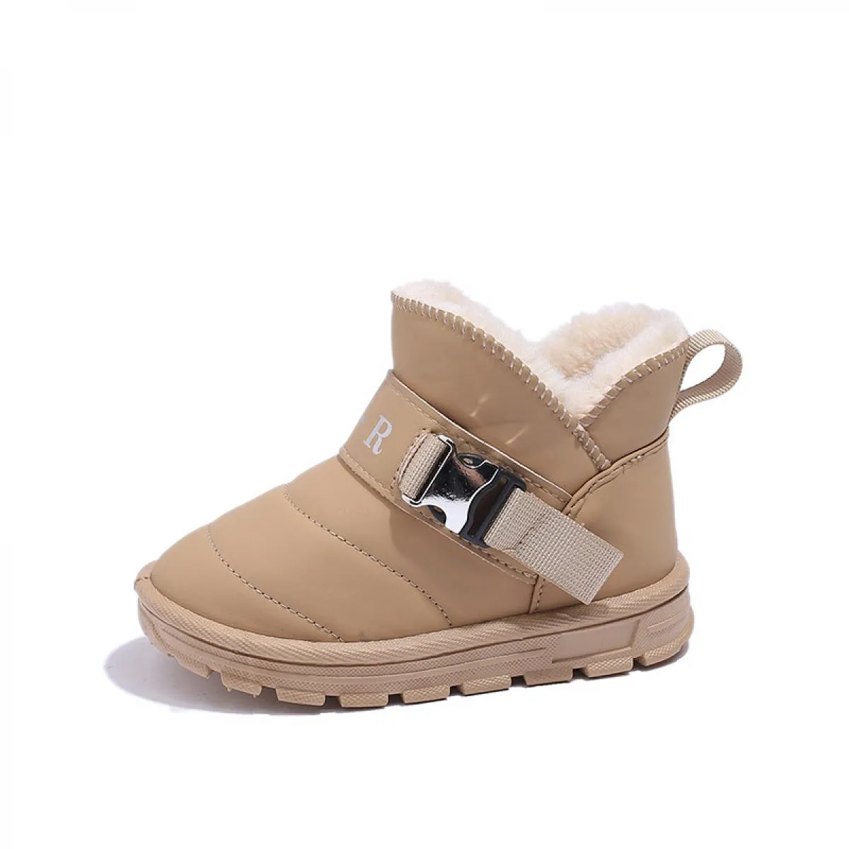 Scarpe invernali per bambini con fibbia in metallo Moda 2023 Stivali da neve per ragazze Stivali con plateau firmati piatti Scar