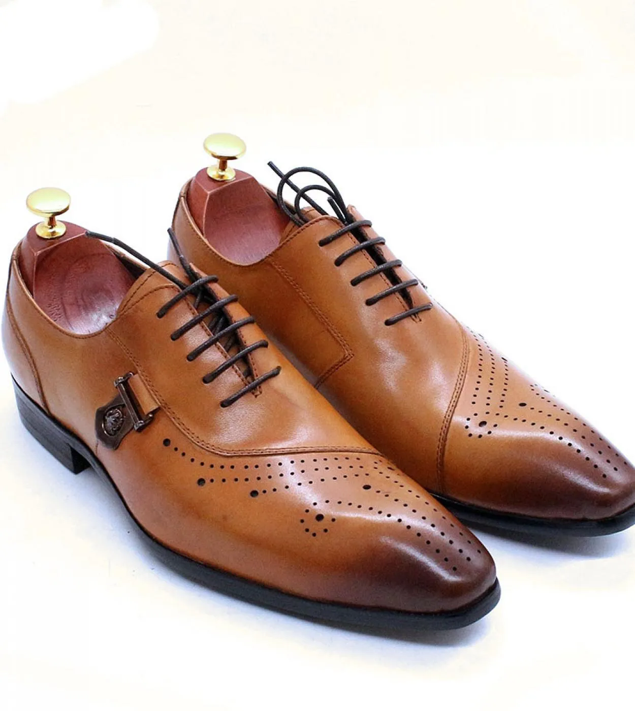 Scarpe marroni casuali da lavoro Scarpe in pelle Felix Chu Nomal Scarpe in pelle italiana