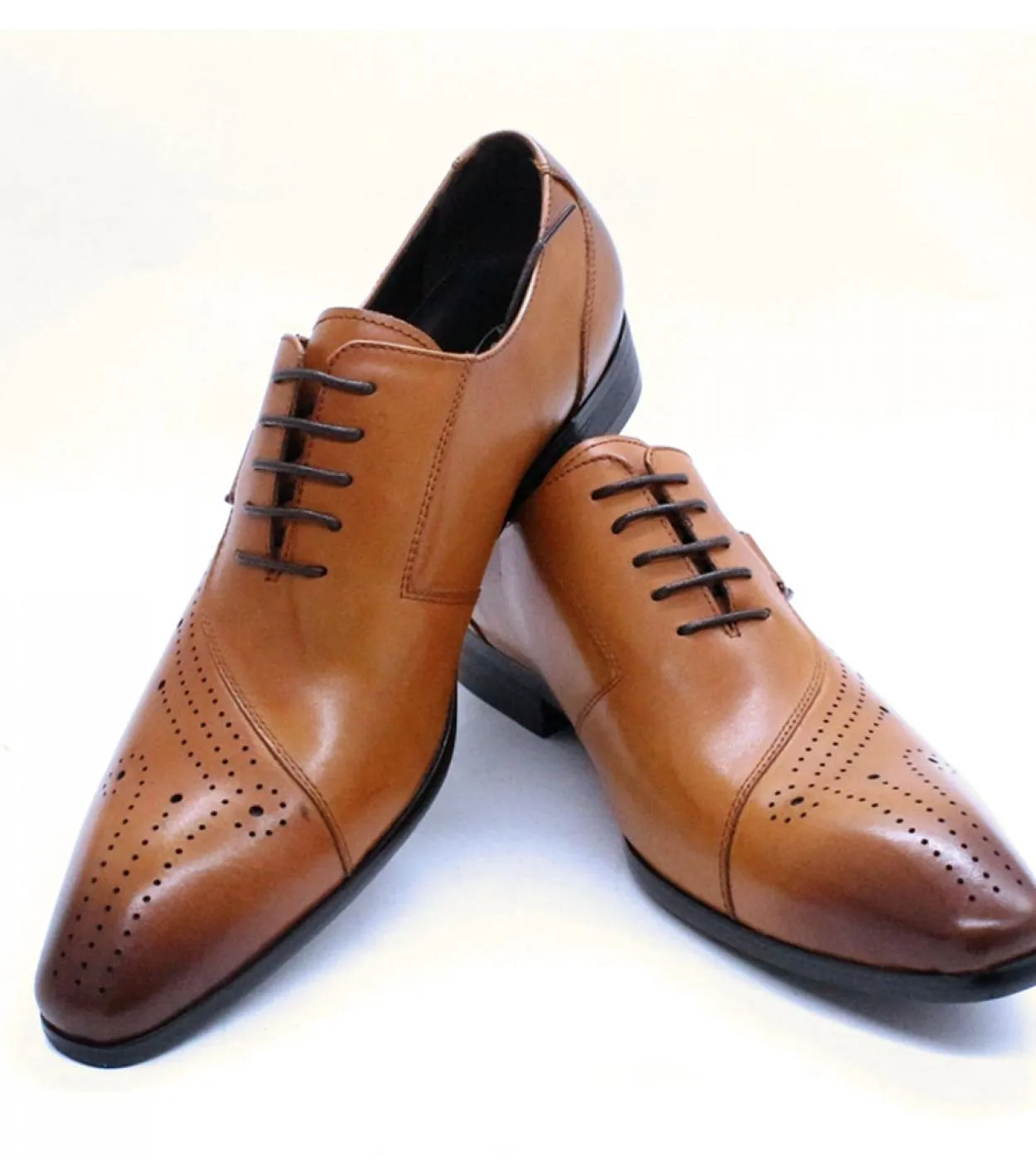 Scarpe marroni casuali da lavoro Scarpe in pelle Felix Chu Nomal Scarpe in pelle italiana