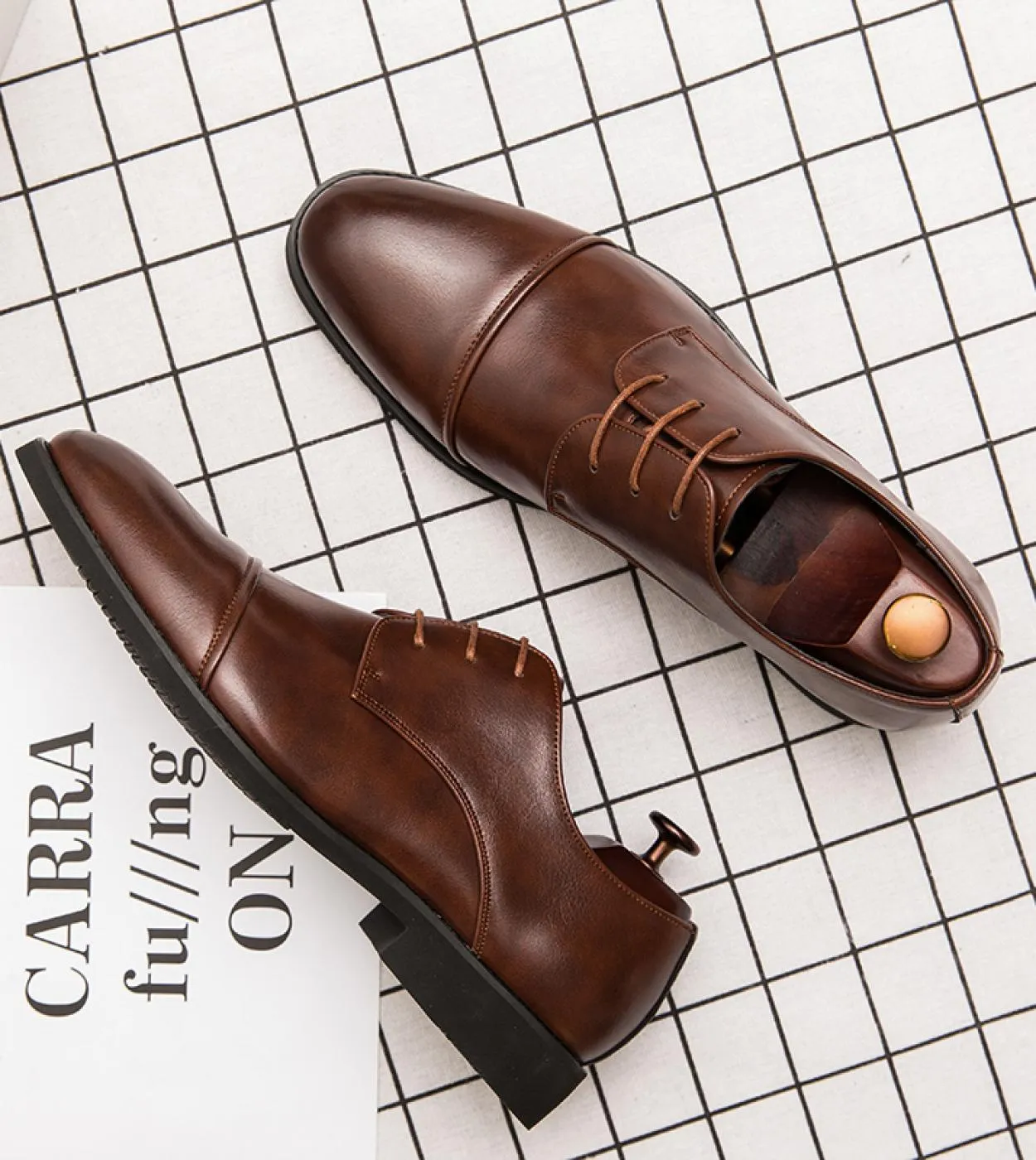 Scarpe Oxford in pelle casual da uomo primavera autunno Abito da lavoro in stile britannico Moda uomo Comodo ufficio con lacci S
