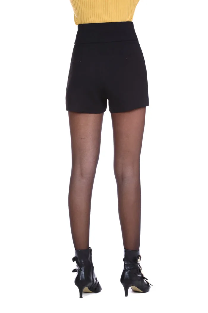 Shorts MOUIL vita alta con bustino alto più bottoni più impunture centrali più ts