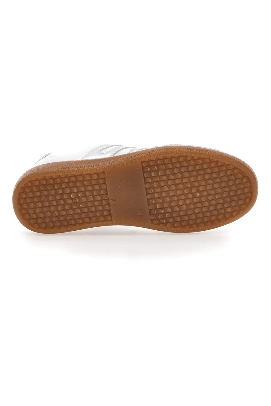 Sneakers Bianche Con Dettagli Argento Me & Me 809