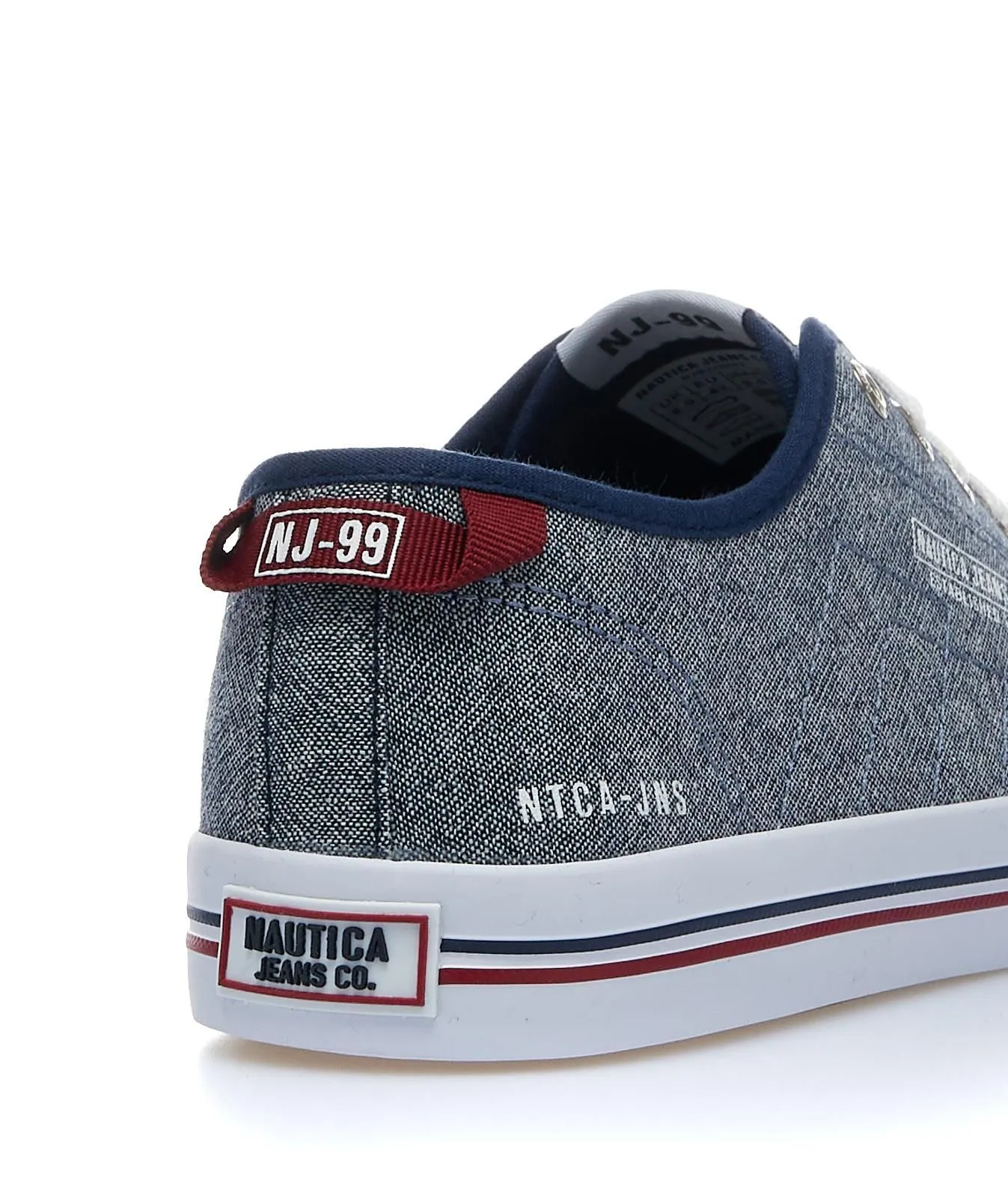 Sneakers blu in tela con logo