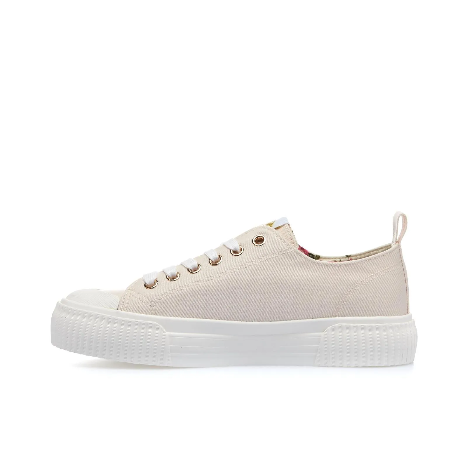 Sneakers rosa in tela con logo