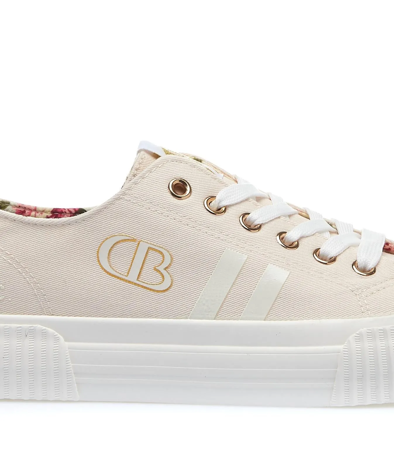Sneakers rosa in tela con logo