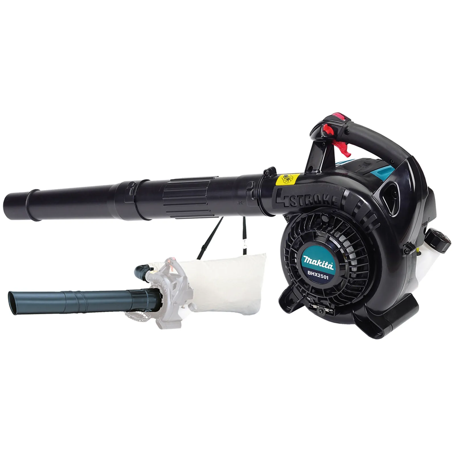 Soffiatore Aspiratore a Scoppio 4 Tempi MAKITA Motore Benzina 24,5cc Potenza 810W Kit Aspirazione modello BHX2501V