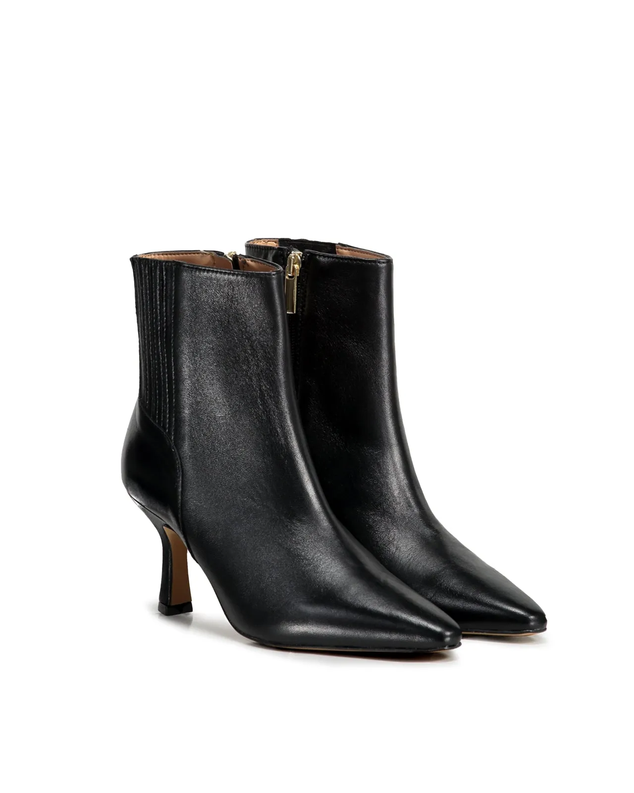 Stivaletto Chelsea a punta nappa nero