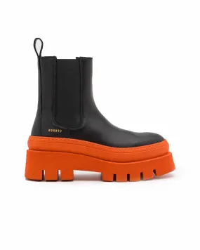 Stivaletto chelsea CPH686 nero arancio
