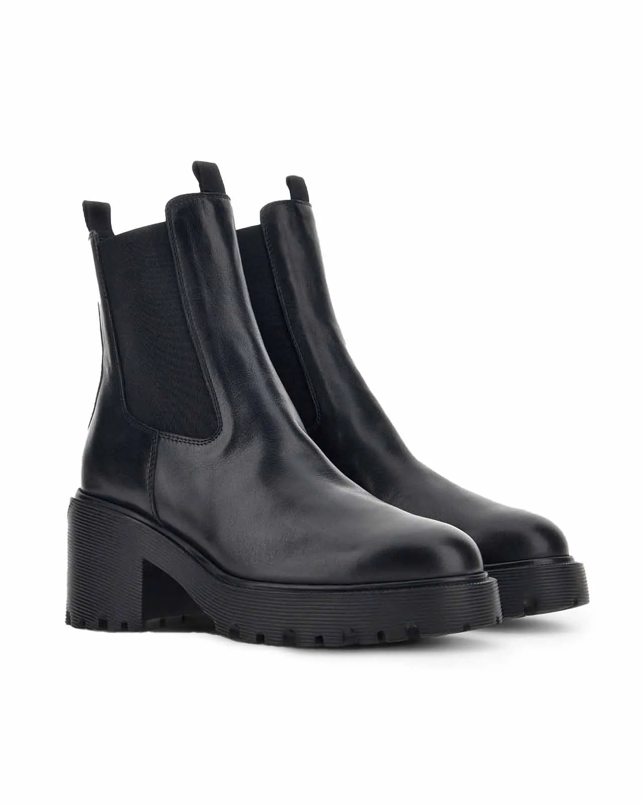 Stivaletto chelsea H649 pelle nera