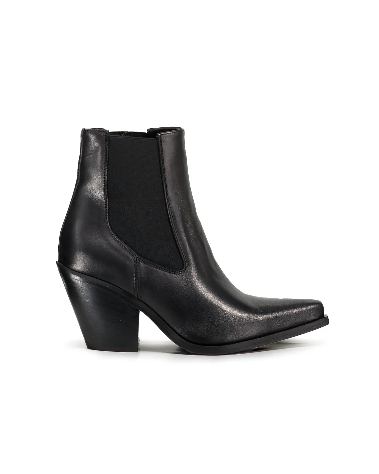 Stivaletto Chelsea texano pelle nera