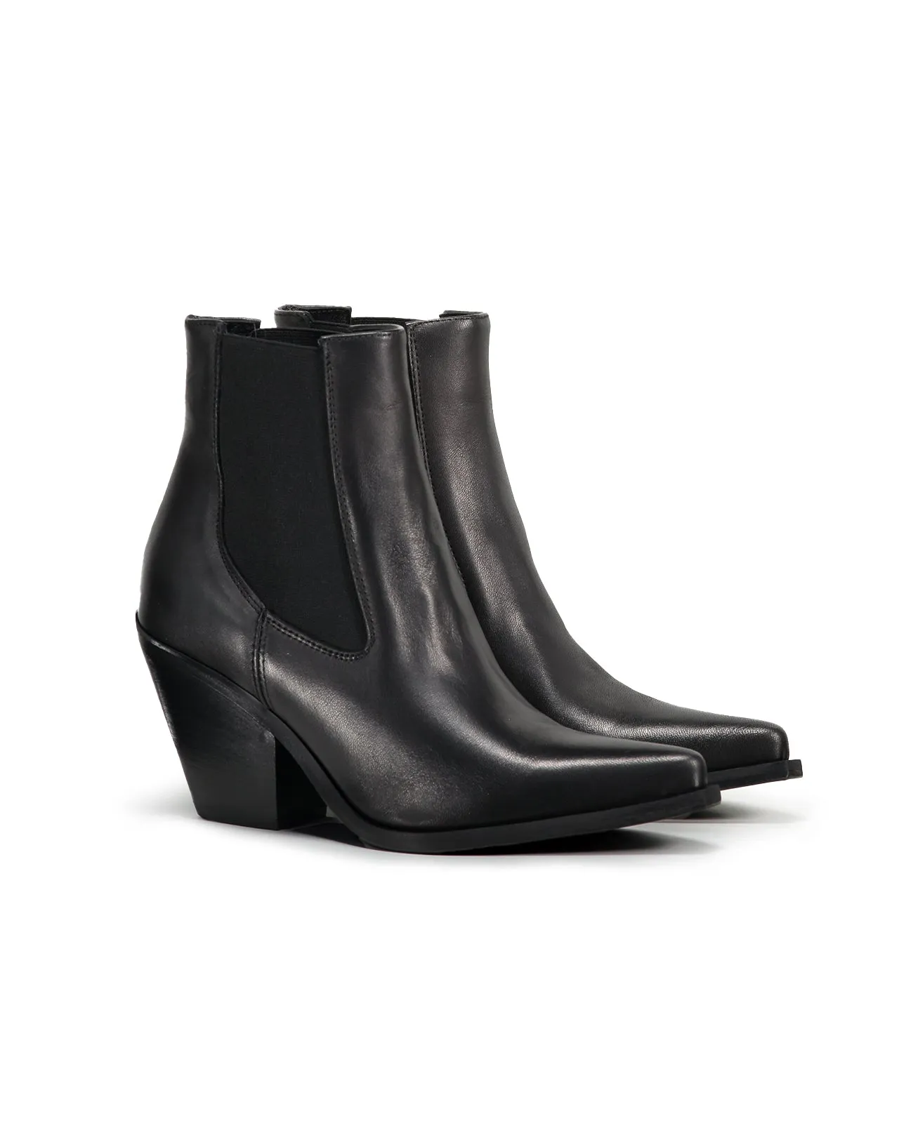 Stivaletto Chelsea texano pelle nera