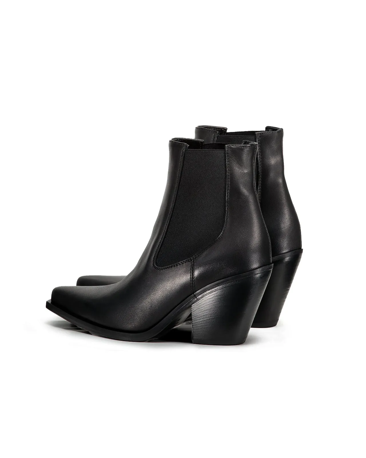 Stivaletto Chelsea texano pelle nera