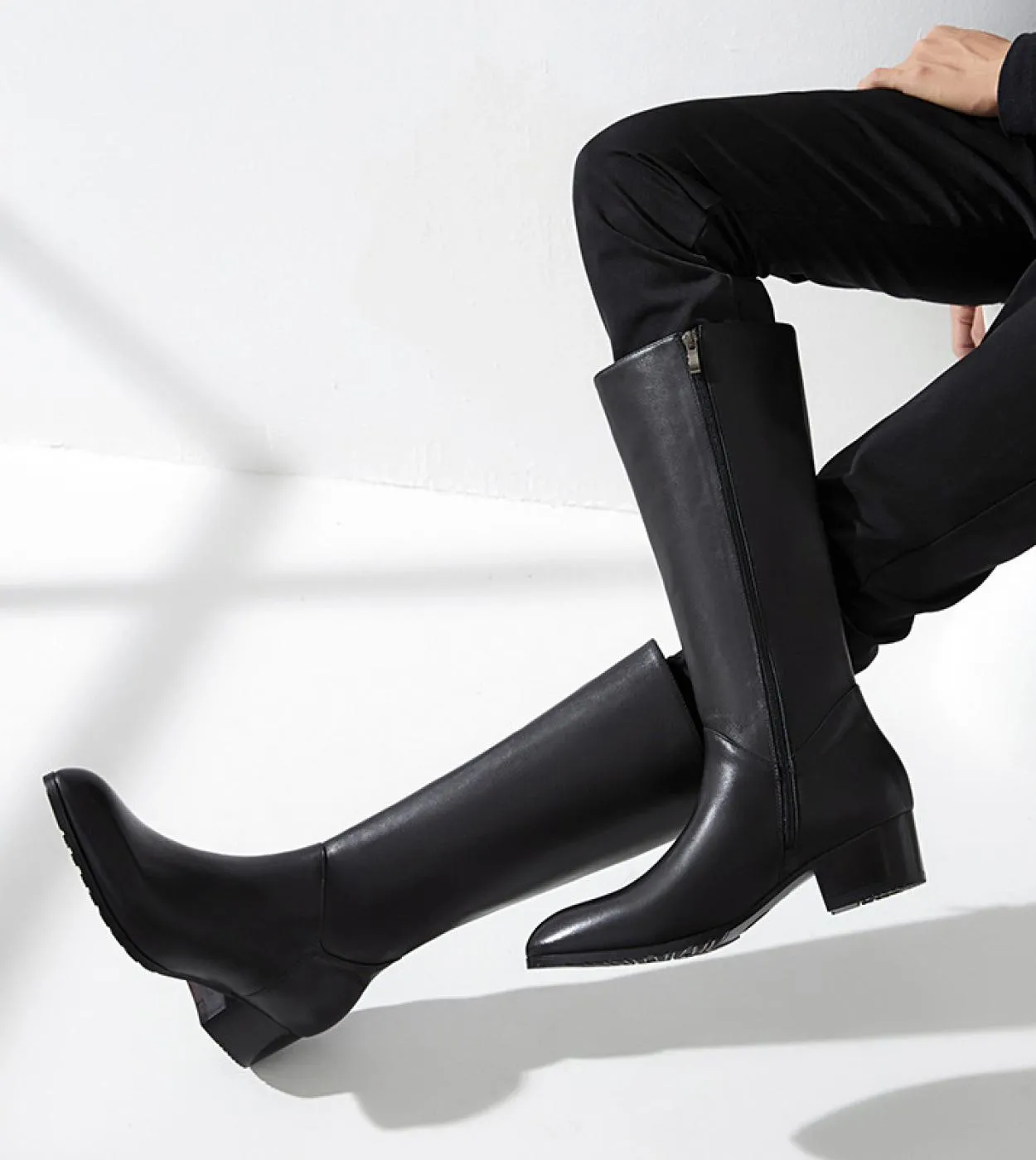 Stivali da uomo invernali a metà polpaccio Tacchi alti Scarpe eleganti in pelle britannica Stivali in pelle Stivali da uomo
