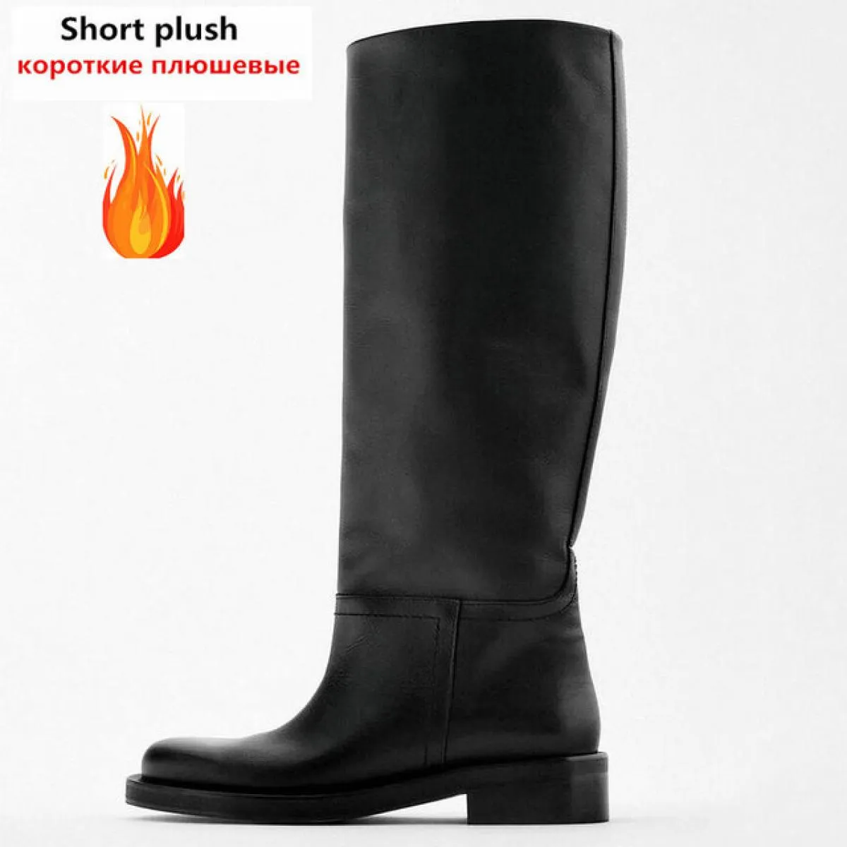 Stivali invernali da donna Za Stivali neri Donna Za Stivali Za Scarpe da moto in pelle da donna