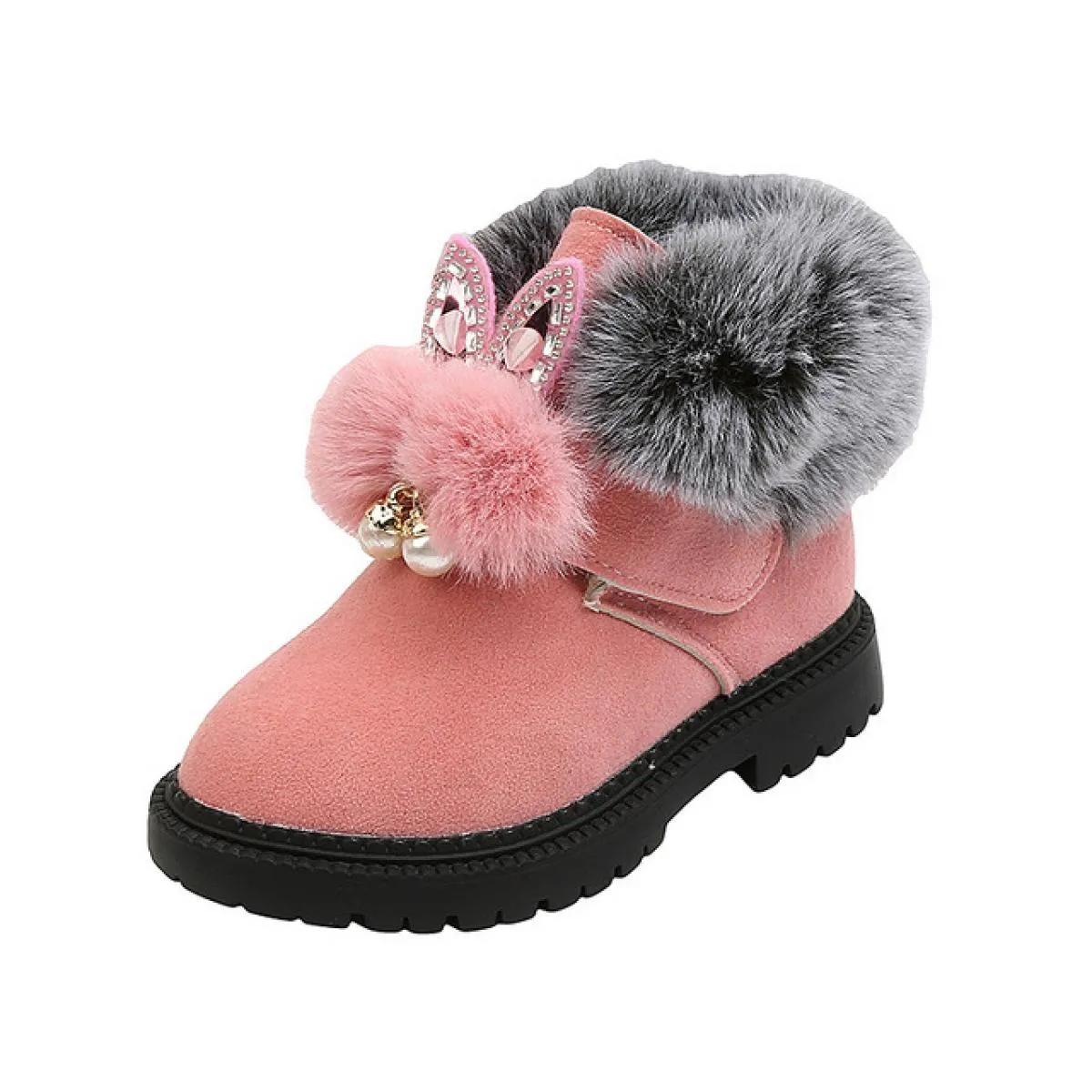 Stivali invernali per bambini in pelliccia di coniglio Stivali da neve per bambini in pelliccia di coniglio 2023 Cute Kids