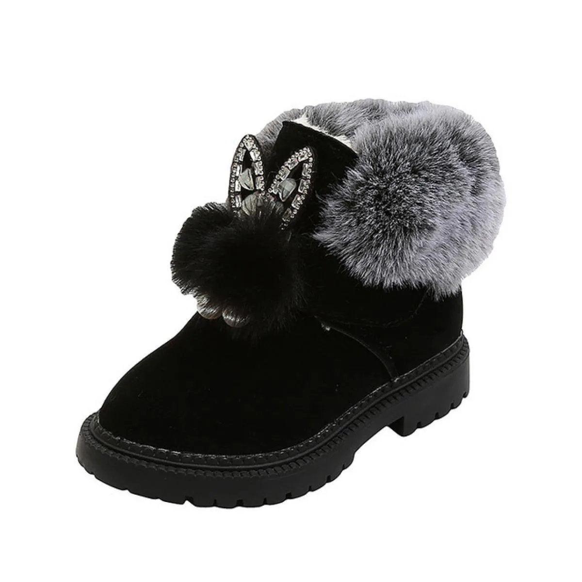 Stivali invernali per bambini in pelliccia di coniglio Stivali da neve per bambini in pelliccia di coniglio 2023 Cute Kids