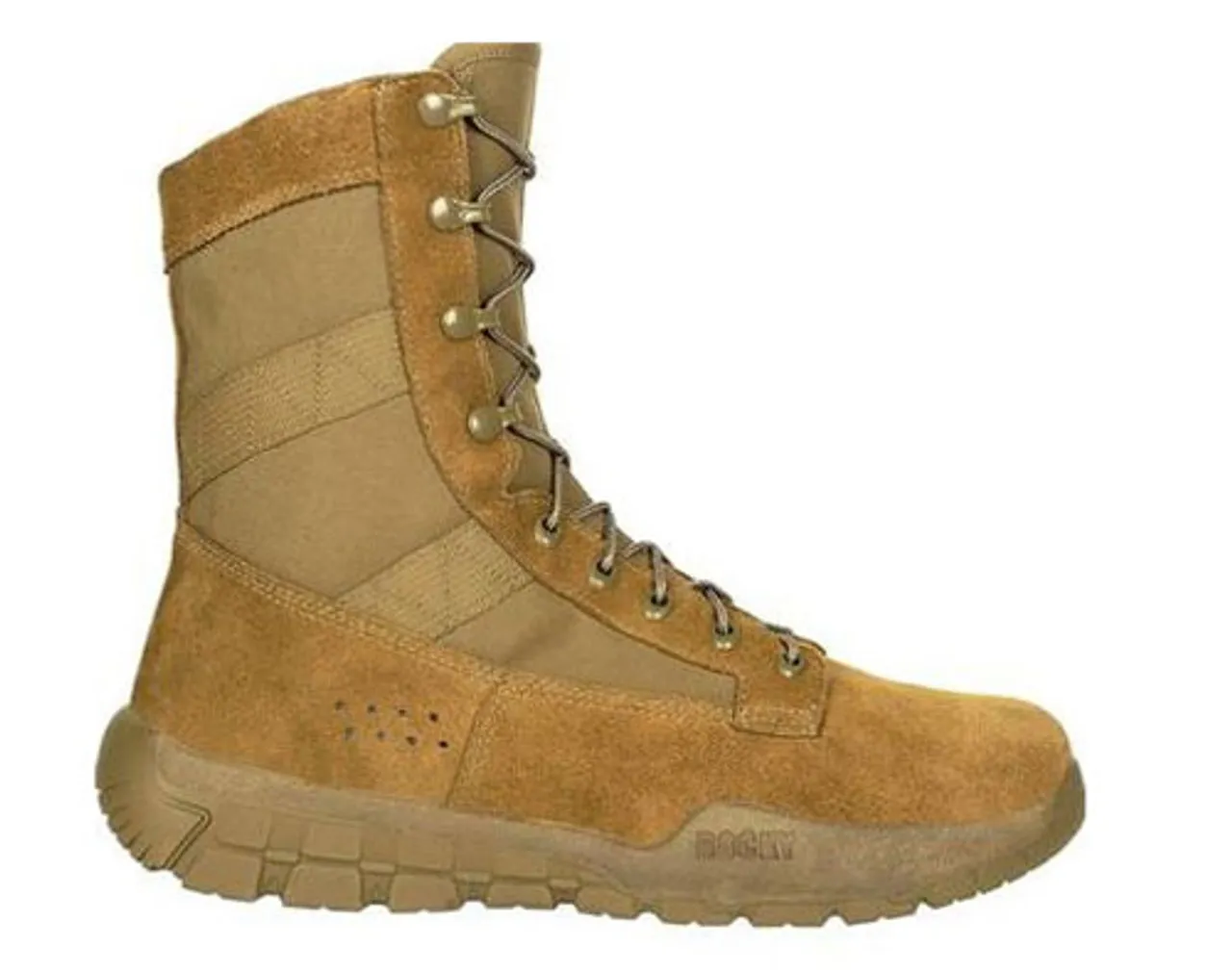 Stivali militari tattici da uomo Rocky Brands C4R V2 Coyote Brown Prodotto negli Stati Uniti