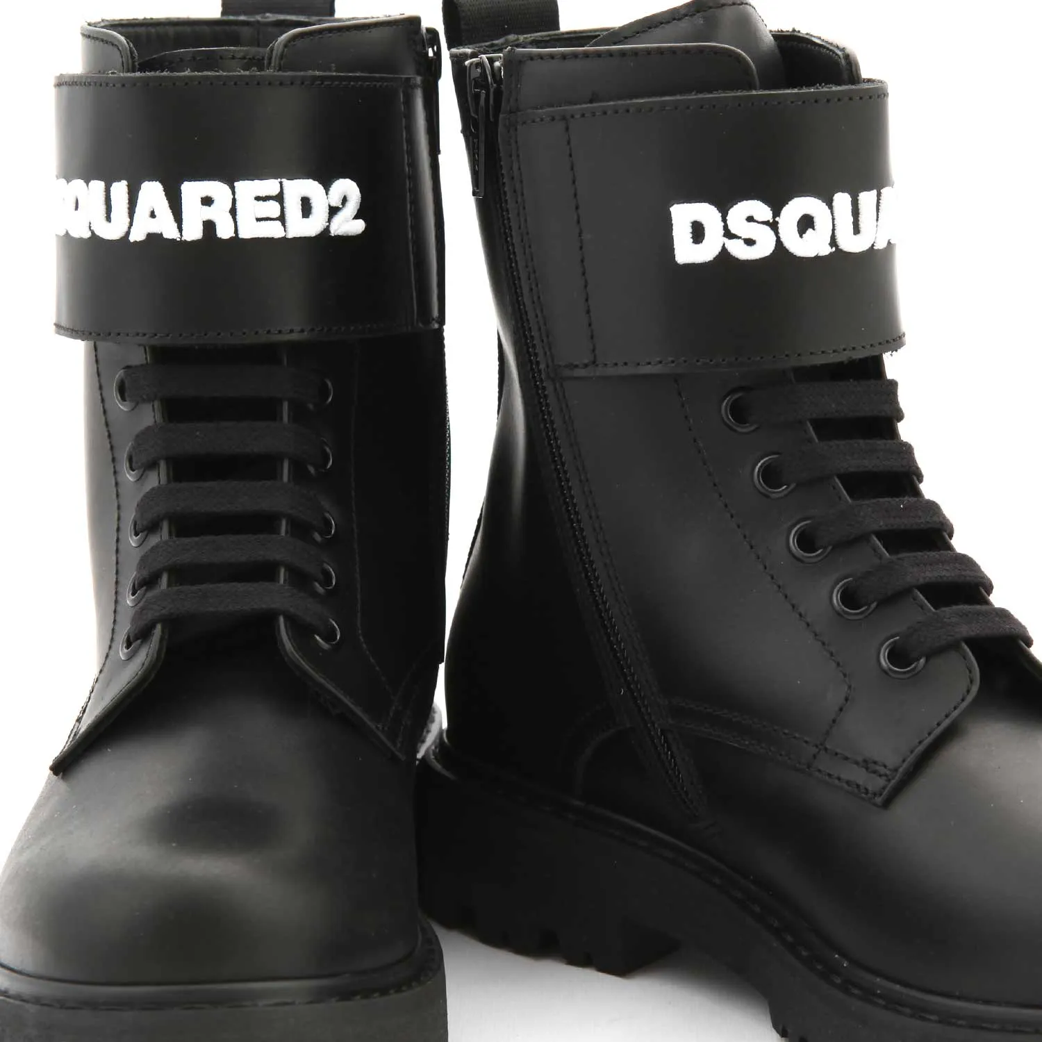 Stivali Unisex D2 In Pelle Nera Teenager