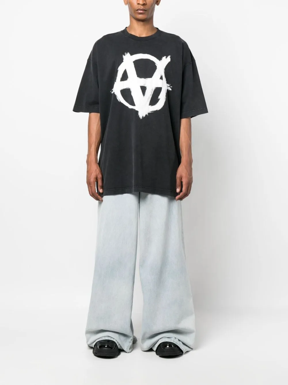 t-shirt anarchy nera