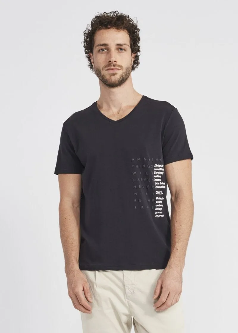 T-shirt con stampa bicolor