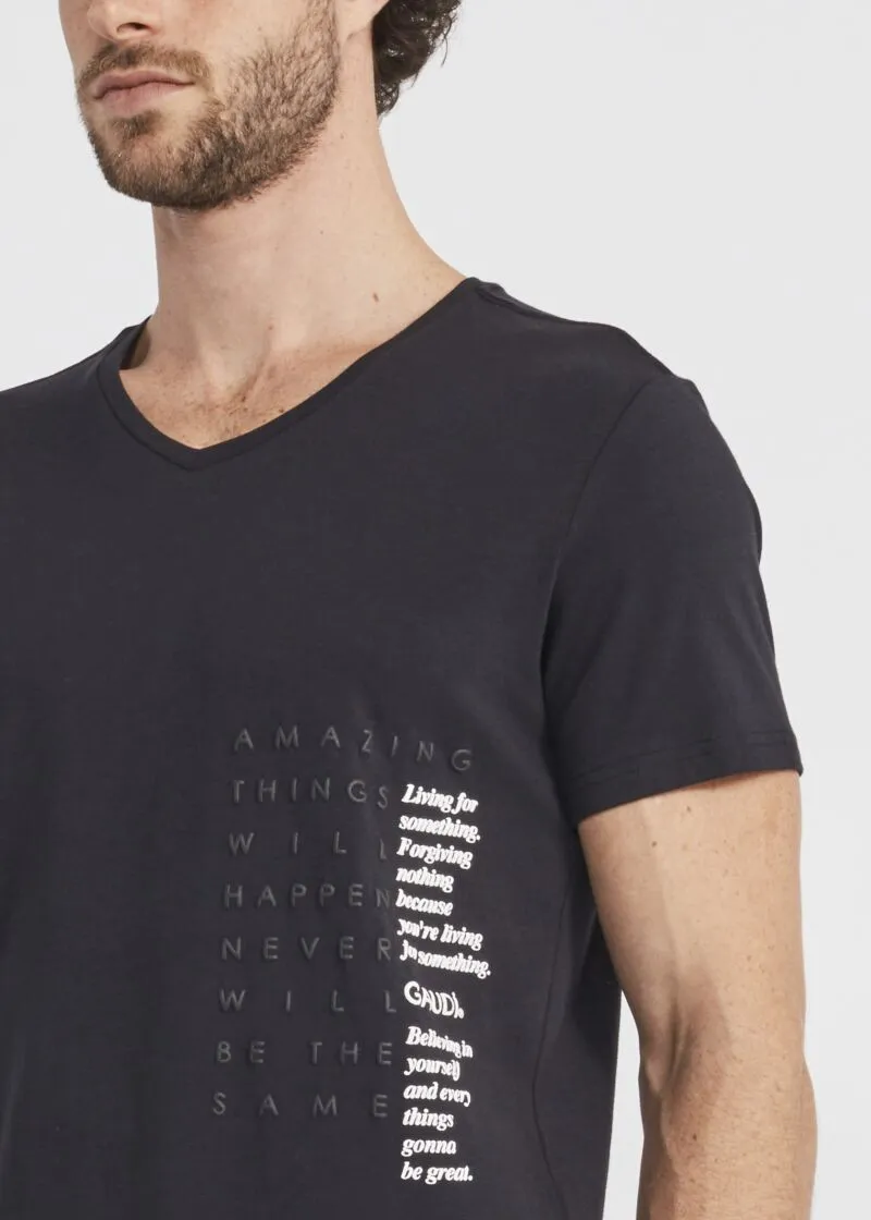 T-shirt con stampa bicolor