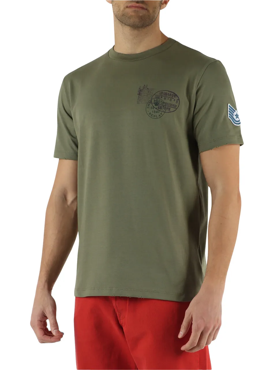 T-shirt in cotone effetto vintage