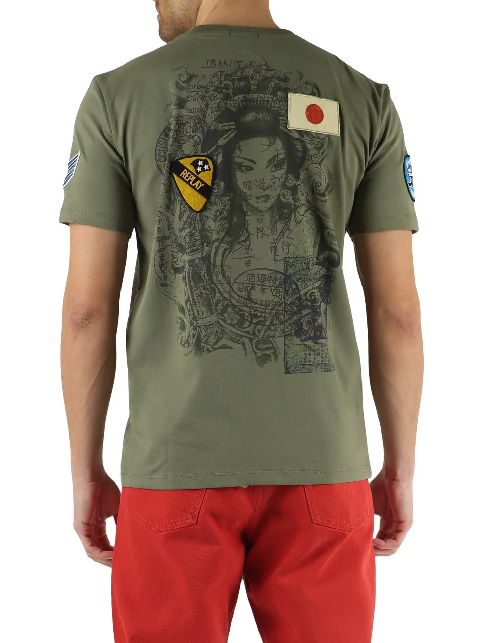 T-shirt in cotone effetto vintage