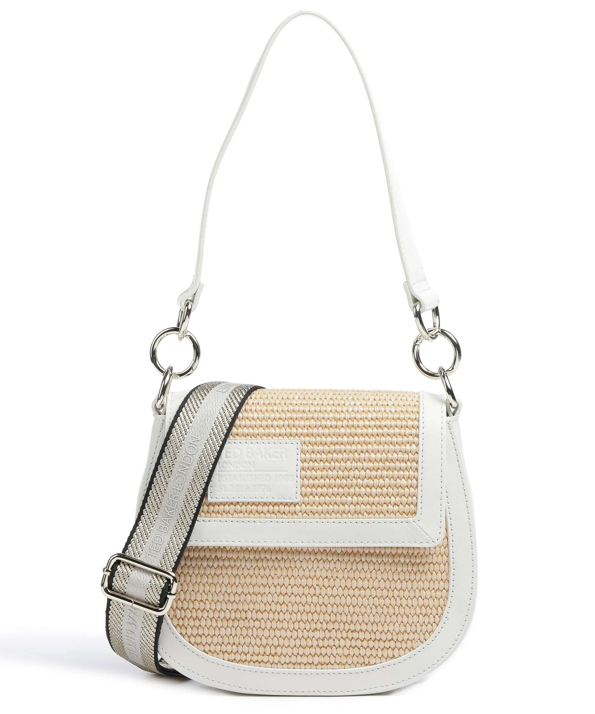  Ted Baker Staceli Borsa a spalla polipropilene, pelle a grana fine avorio  