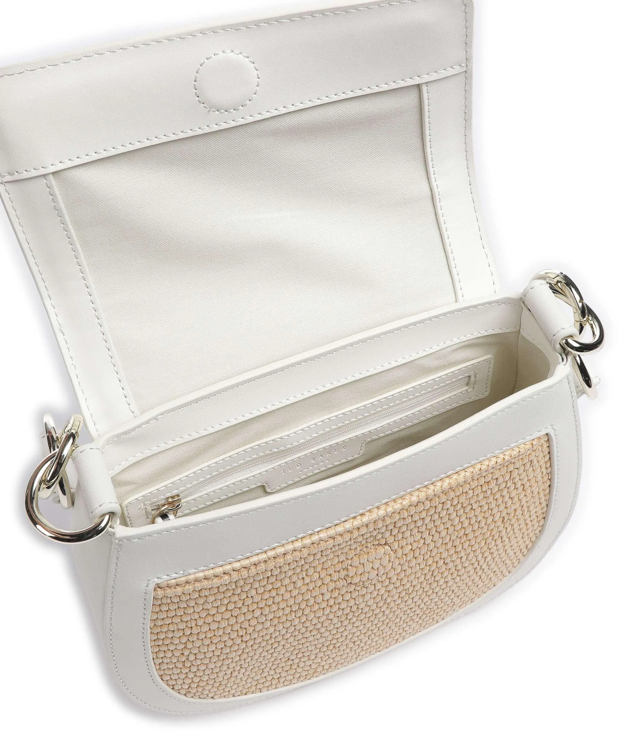  Ted Baker Staceli Borsa a spalla polipropilene, pelle a grana fine avorio  