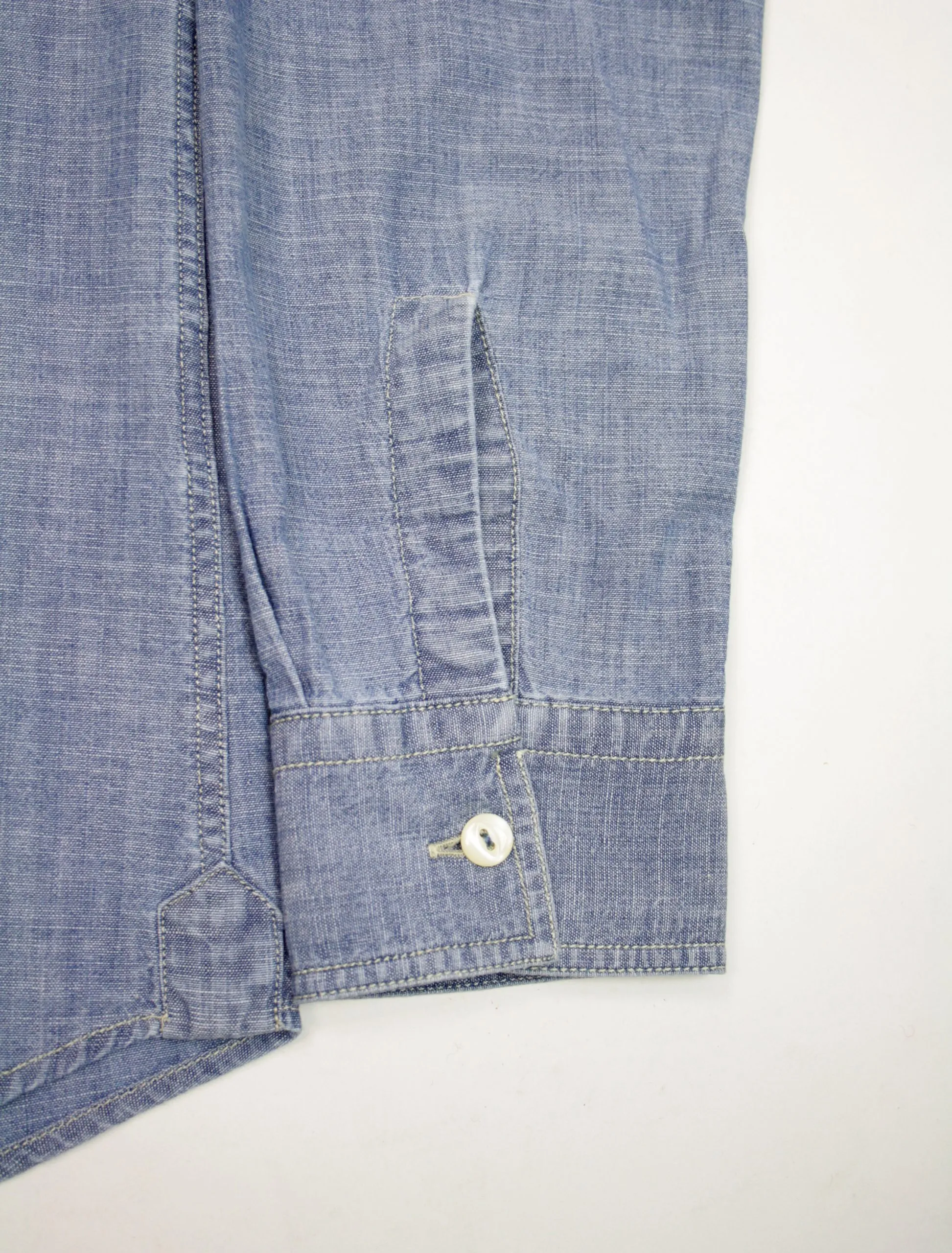 Tela Genova Camicia Emilio Chambray Blue