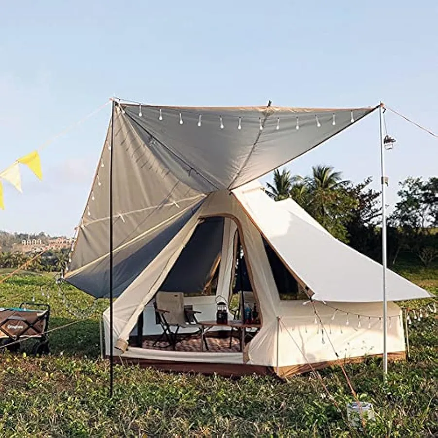 Tenda da 5-8 persone Tenda da festival Tenda da campeggio impermeabile e antivento Tenda Yurta con campana Facile da montare per