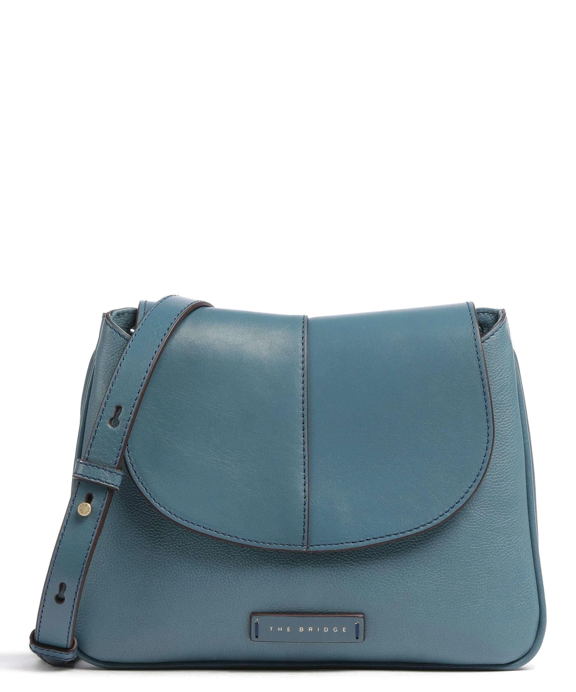  The Bridge Elisabetta Borsa a spalla pelle a grana fine blu  