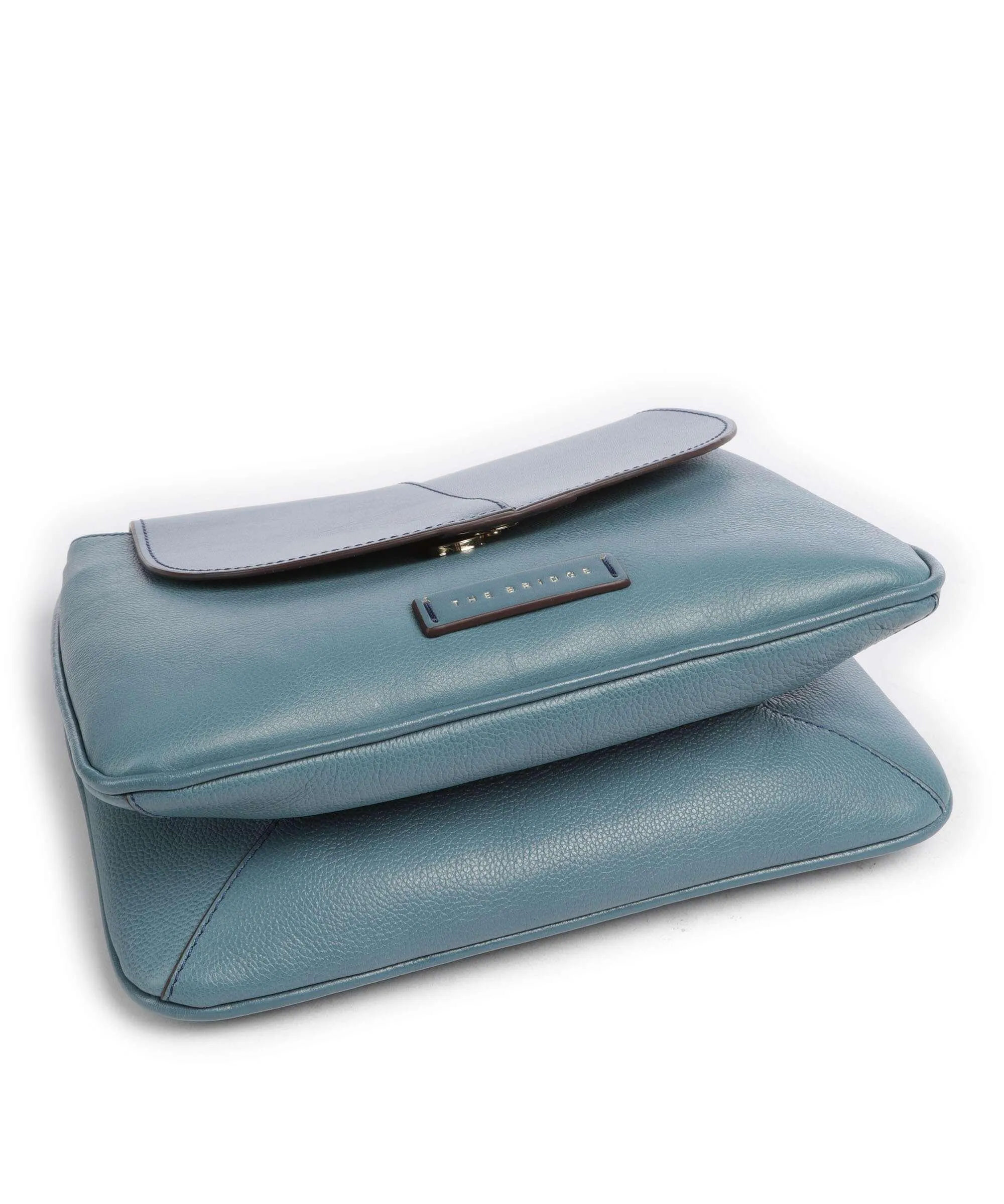  The Bridge Elisabetta Borsa a spalla pelle a grana fine blu  