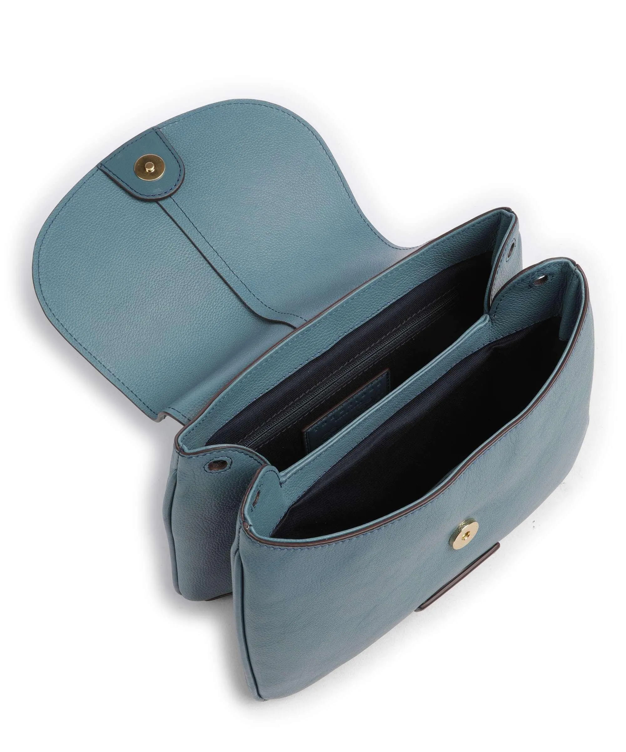  The Bridge Elisabetta Borsa a spalla pelle a grana fine blu  