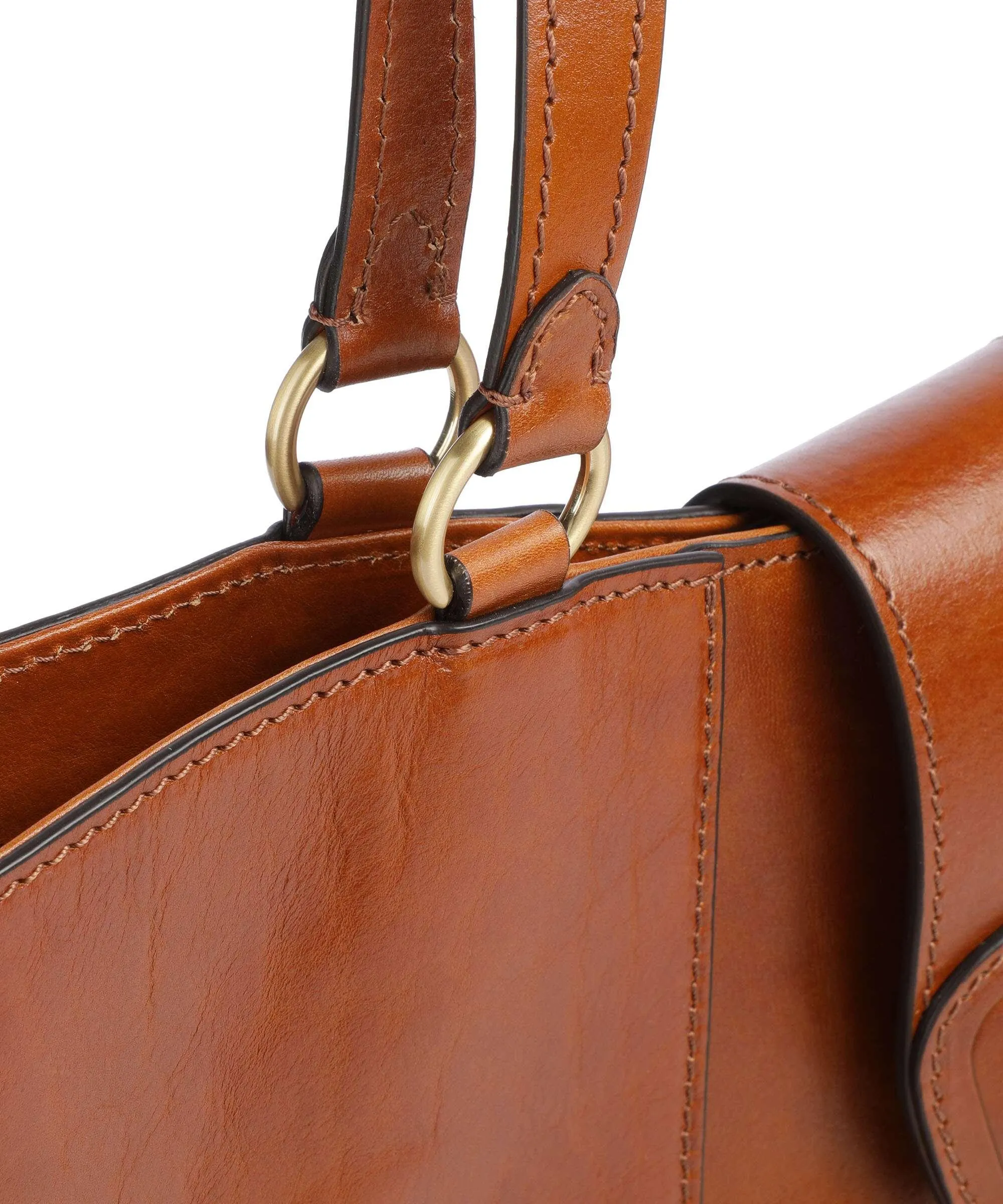  The Bridge Erica Borsa shopper pelle di vacchetta finemente grana cognac  