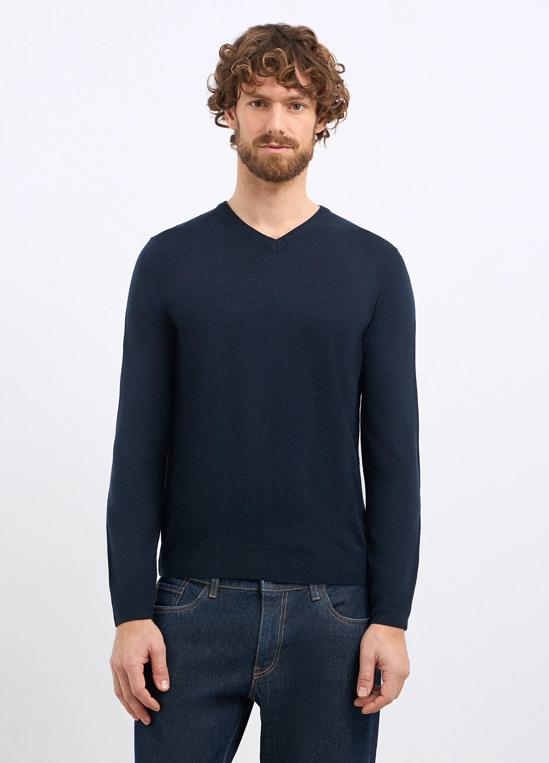Tricot con scollo a V uomo