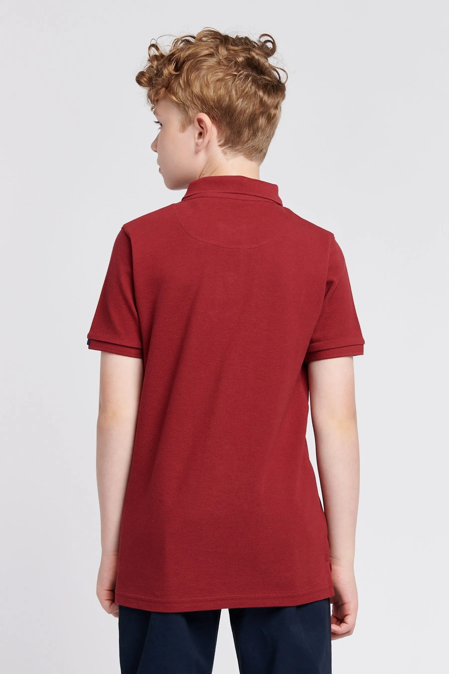 U.S. Polo Assn. Boys Double Horsemen Pique Polo Shirt    