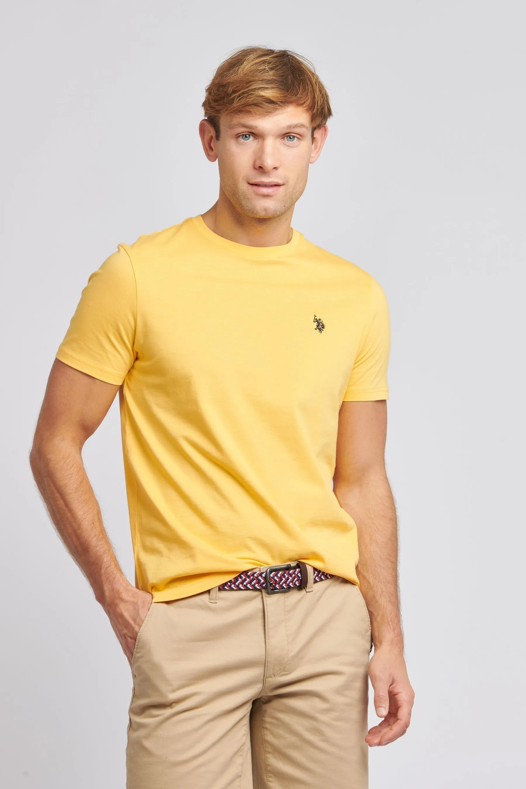 U.S. Polo Assn. Uomo regular Uomo - T-shirt con doppio faglioni    