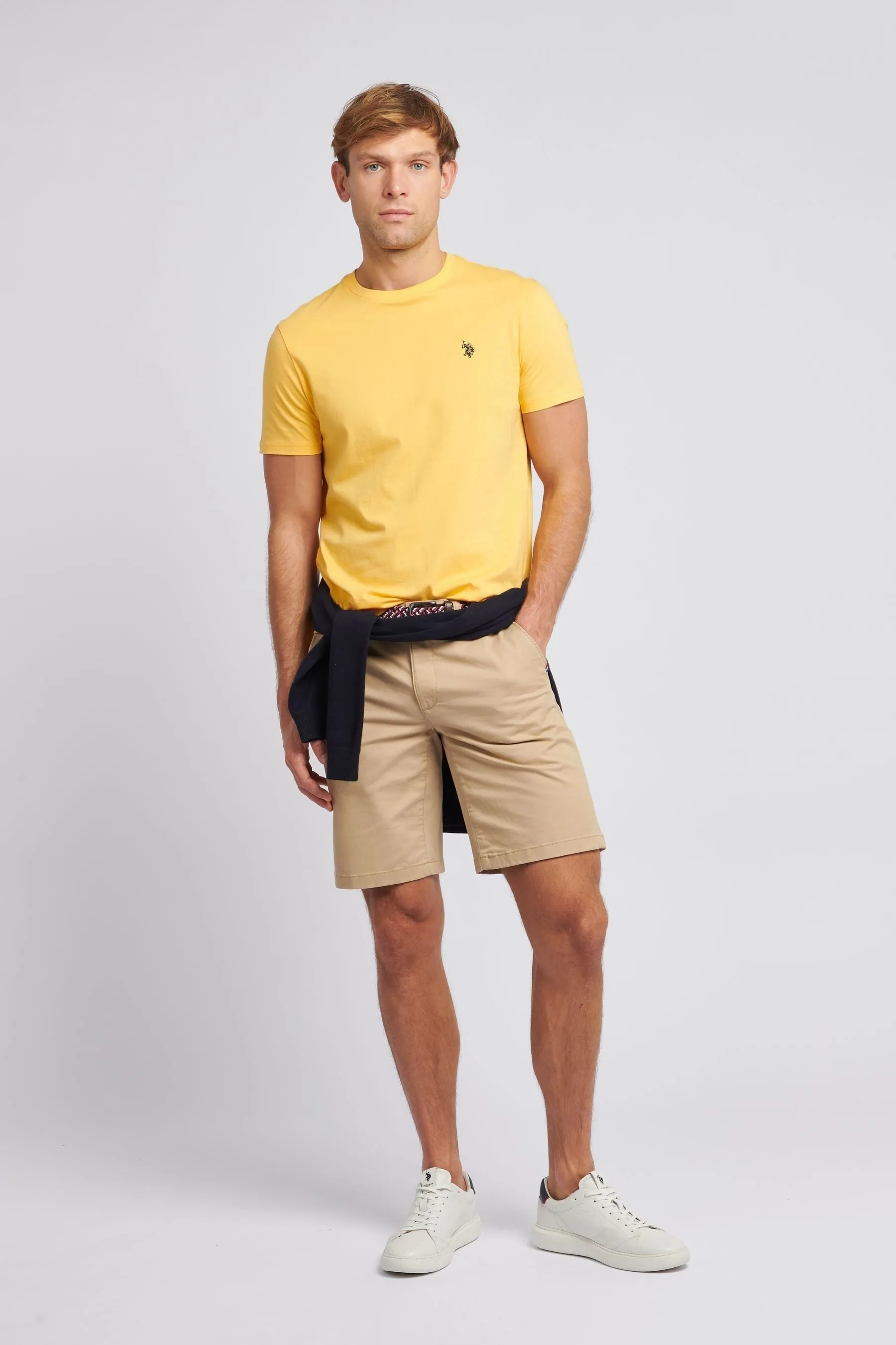 U.S. Polo Assn. Uomo regular Uomo - T-shirt con doppio faglioni    
