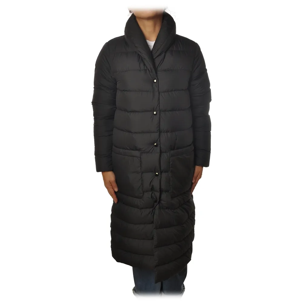 Woolrich - Piumino Modello Lungo Trapuntato - Nero - Giacca - Luxury Exclusive Collection