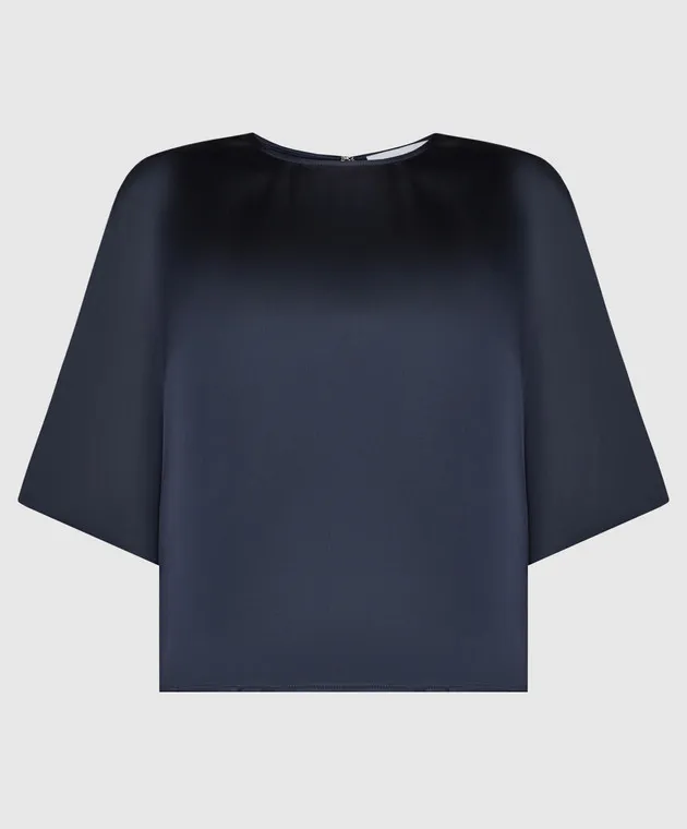 Yves Salomon Blusa blu dal taglio dritto 24EYH00349SAVI