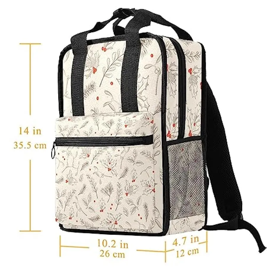 Zaino casual per uomo e donna Zaino classico di base,pianta di foglie in stile vintage,Zaino universitario piccolo zainetto 1596